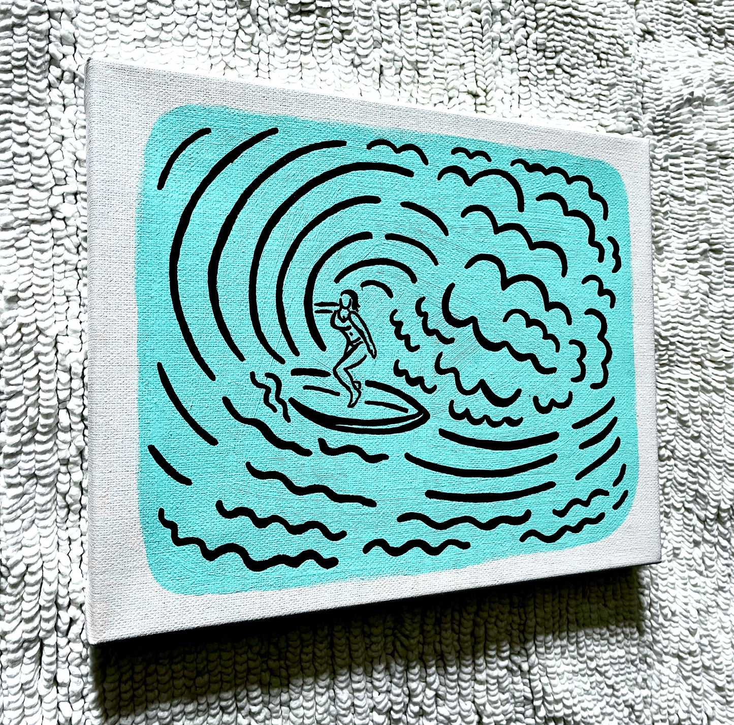 "Aqua Girl" Small Painting