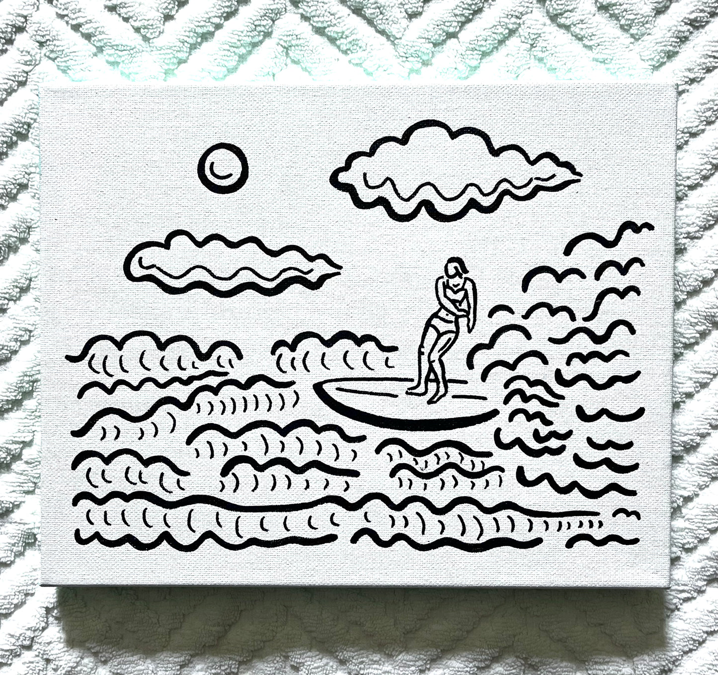 "Sun Surfer" Small Painting