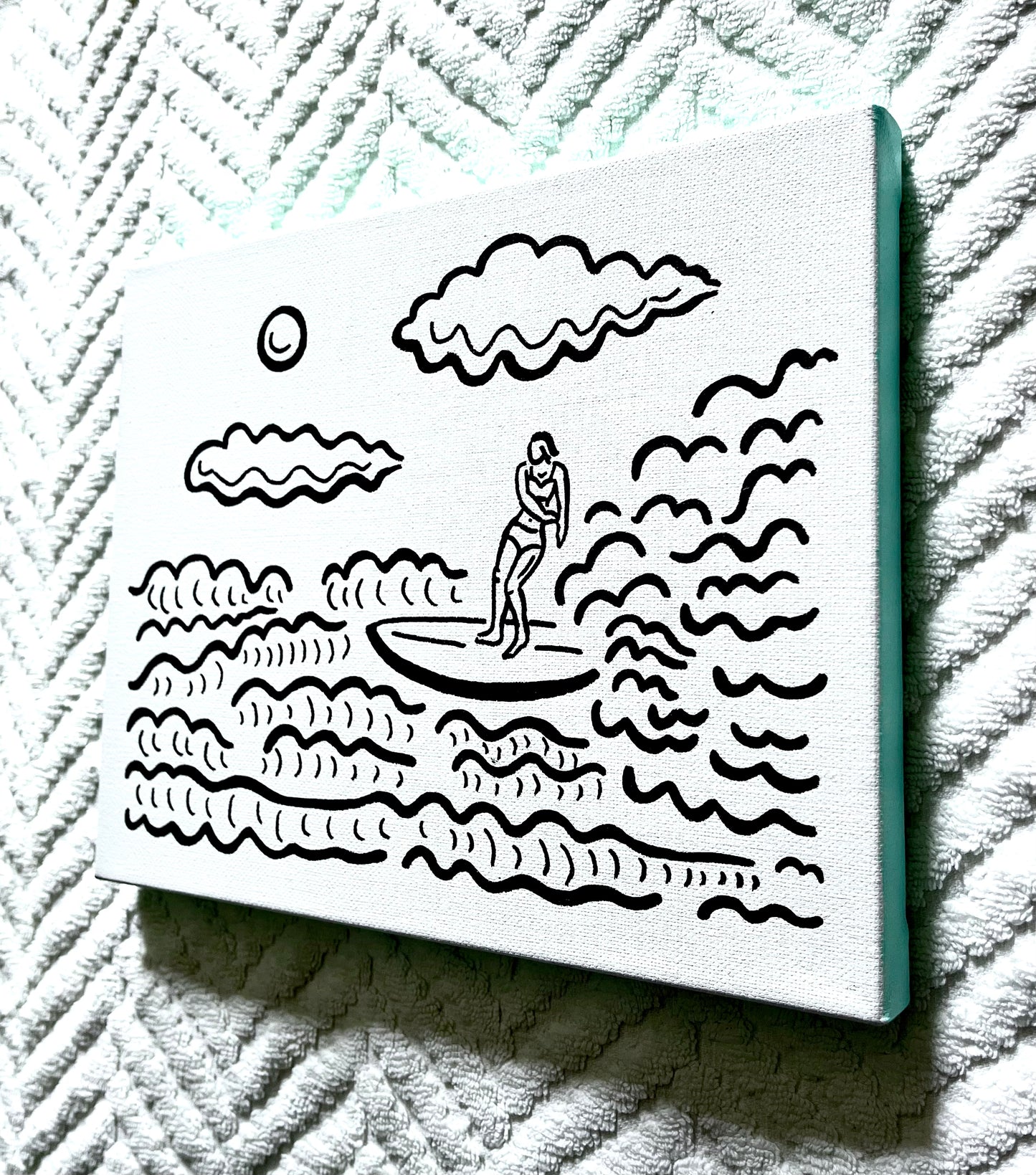 "Sun Surfer" Small Painting