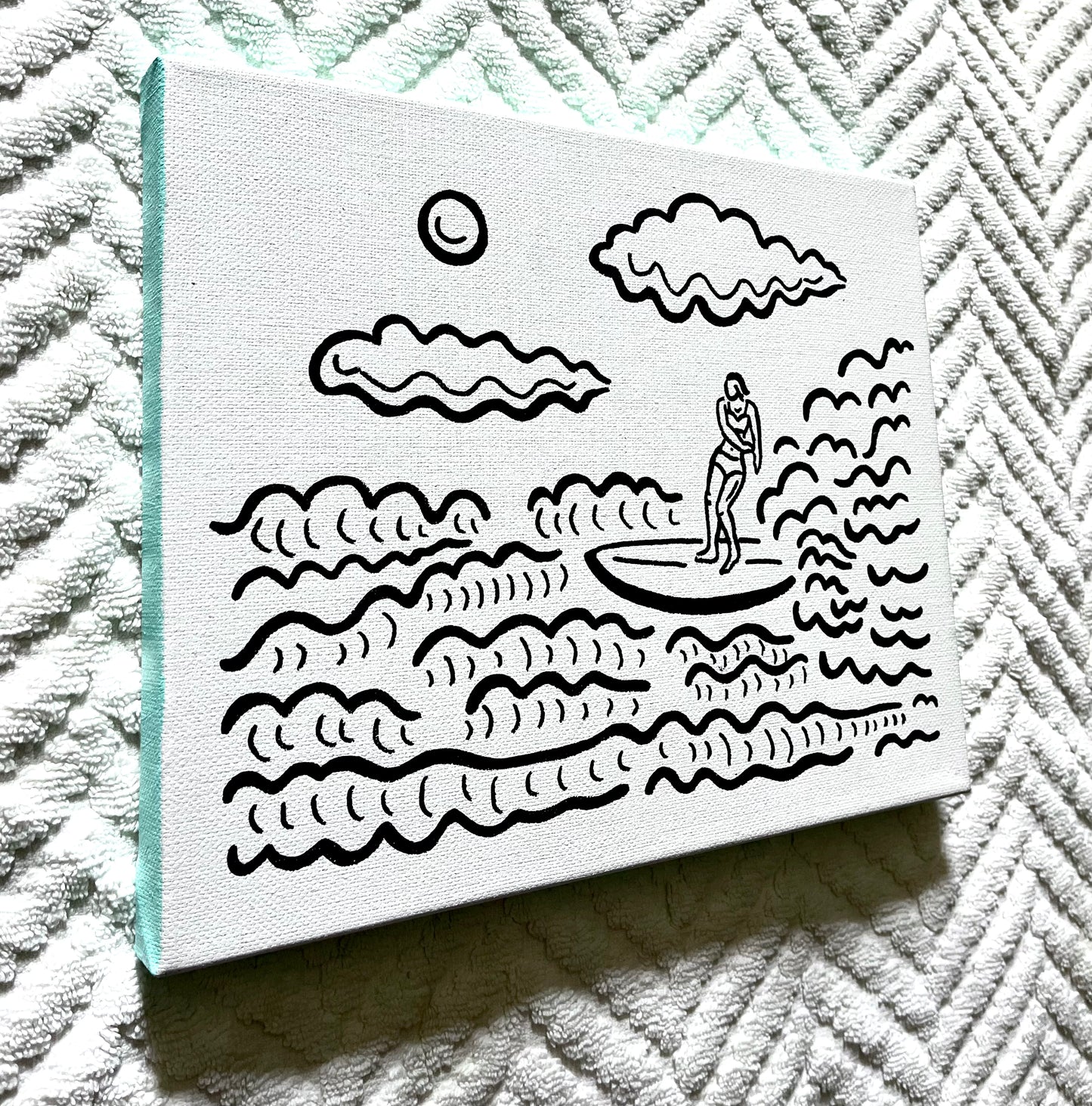 "Sun Surfer" Small Painting