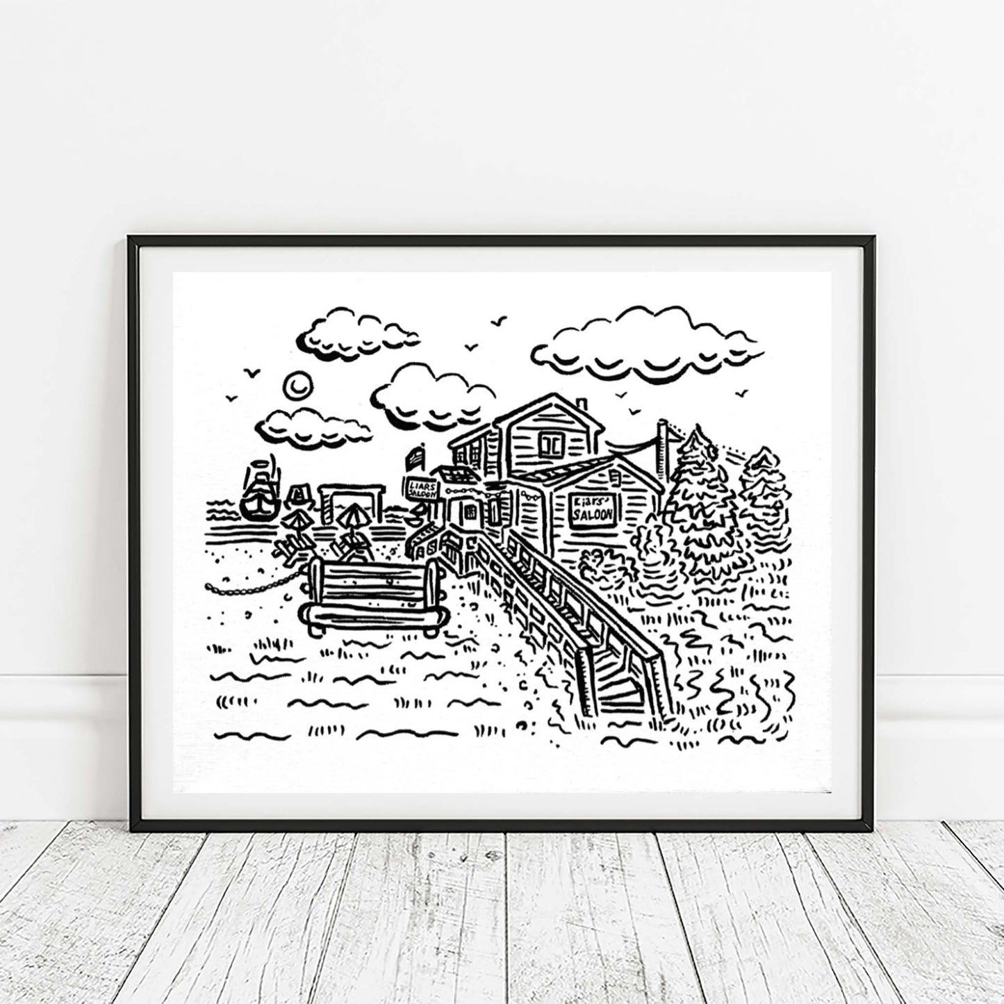 Liars Saloon Montauk Print