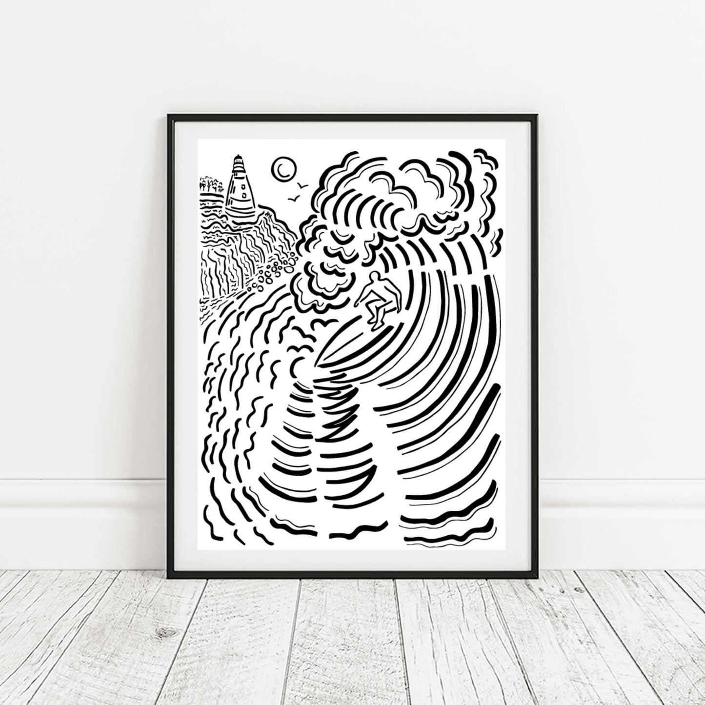 Montauk Lighthouse Surf Print