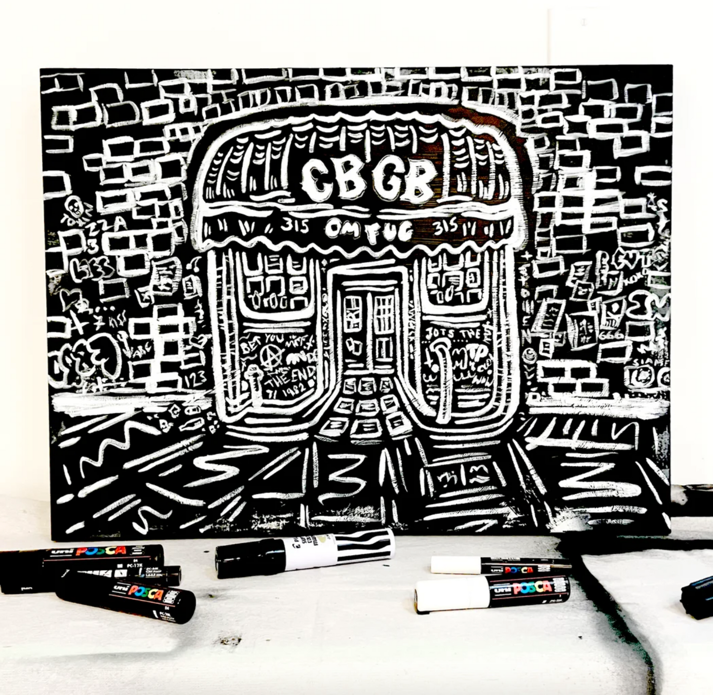 "CBGBS" Medium Painting