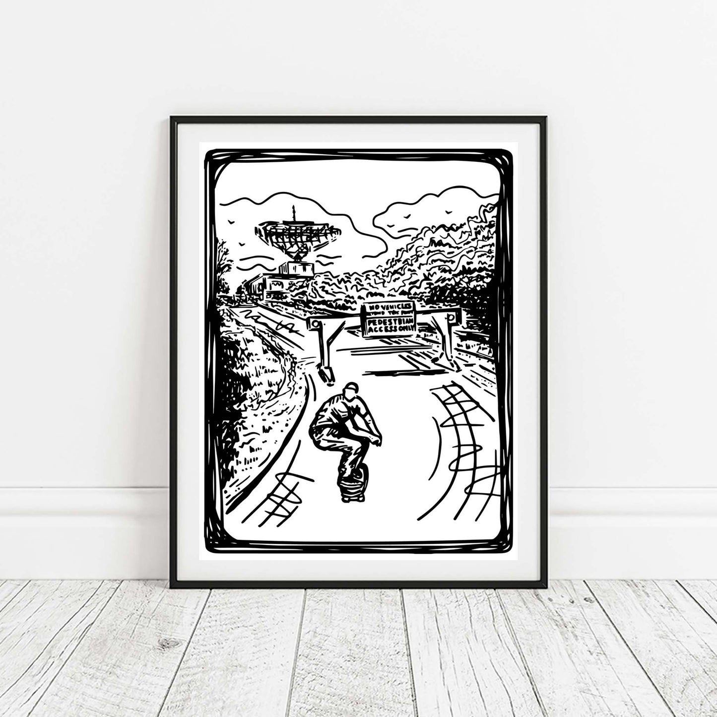 Stranger Thing Montauk Radar Tower Skate Print