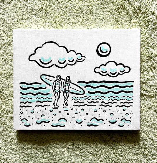 "Beach Babes" Small Painting