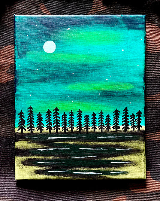"Northern Lights" Small Painting