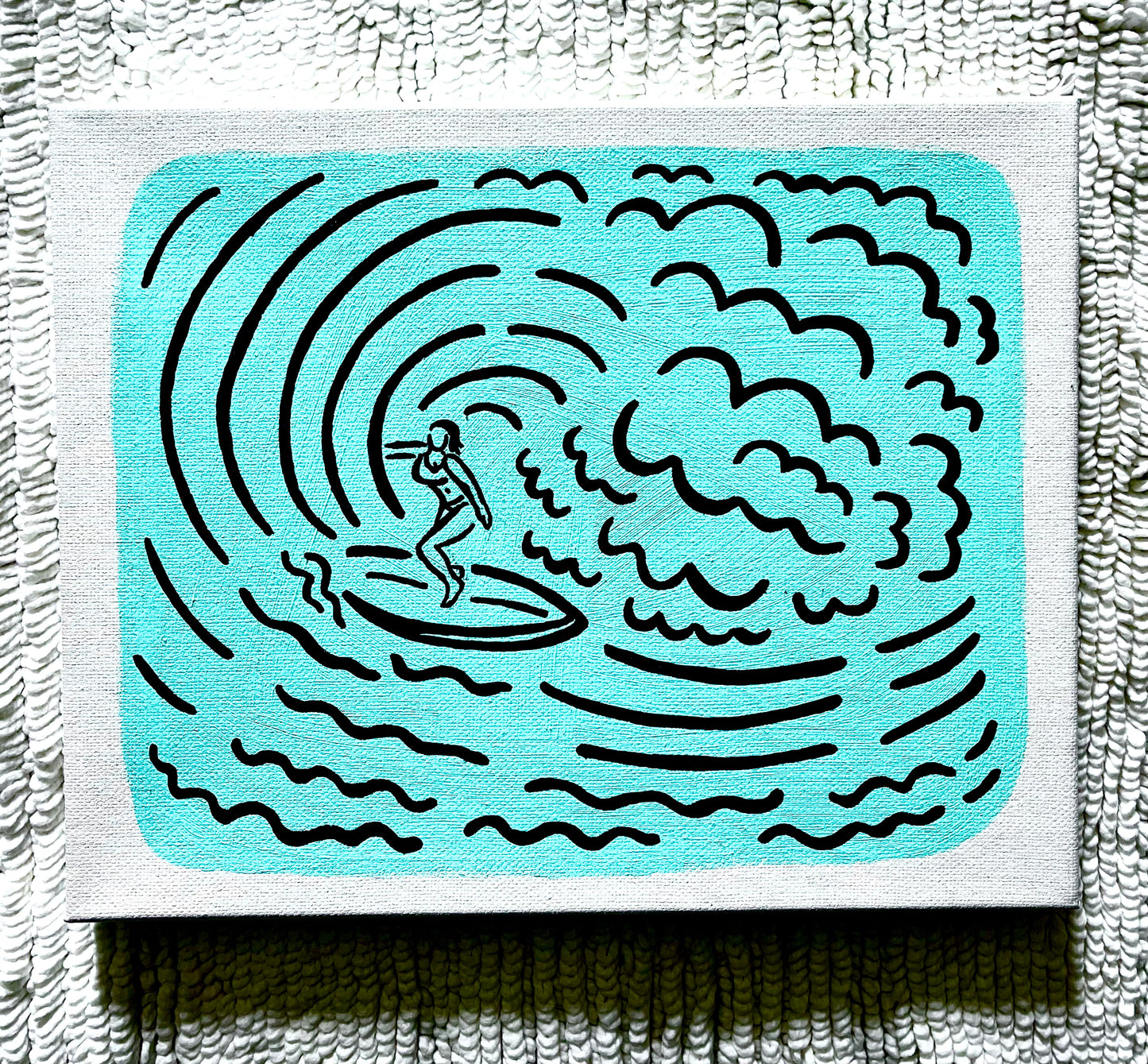 "Aqua Girl" Small Painting