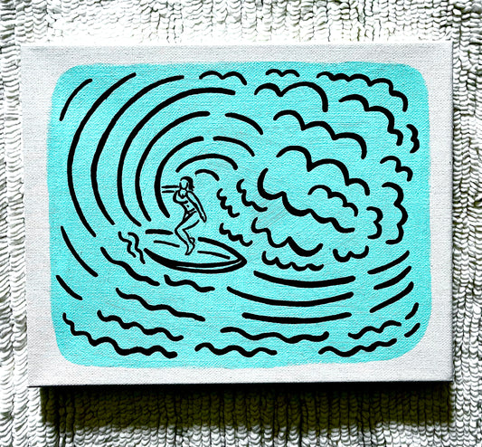 "Aqua Girl" Small Painting