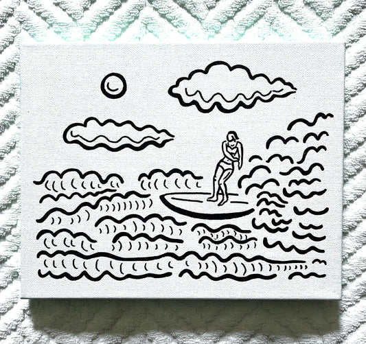 "Sun Surfer" Small Painting