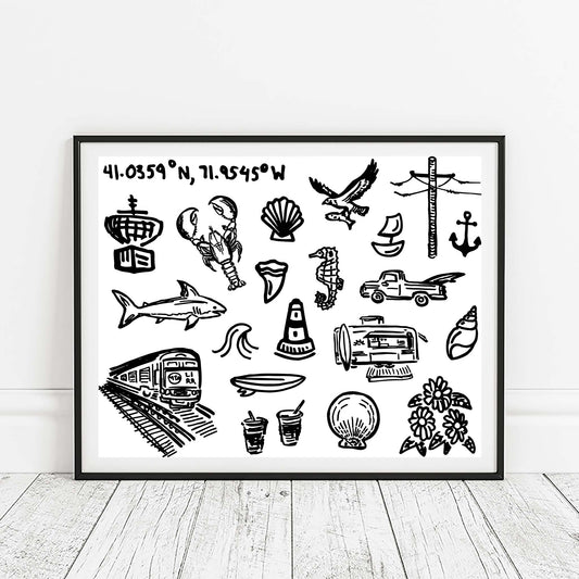 Montauk Collage Print