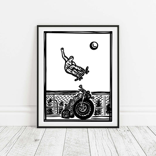 Moto Air Montauk Skate Print