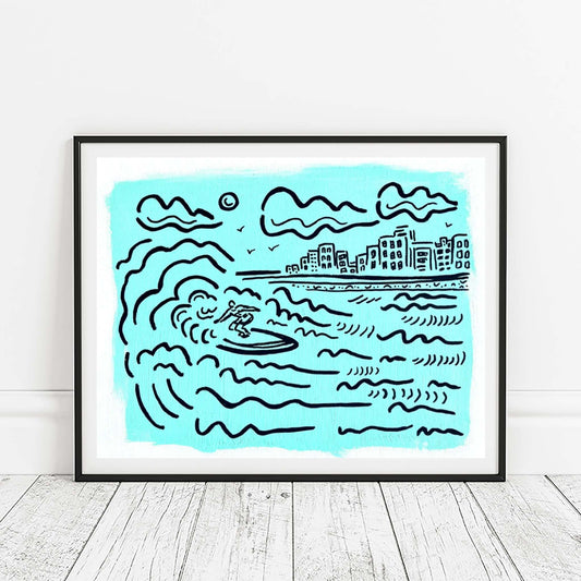Rockaway Surf Print
