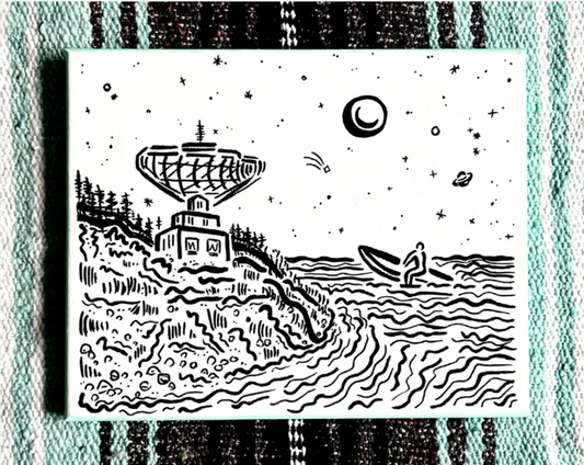 "Radar Surfer" Small Painting
