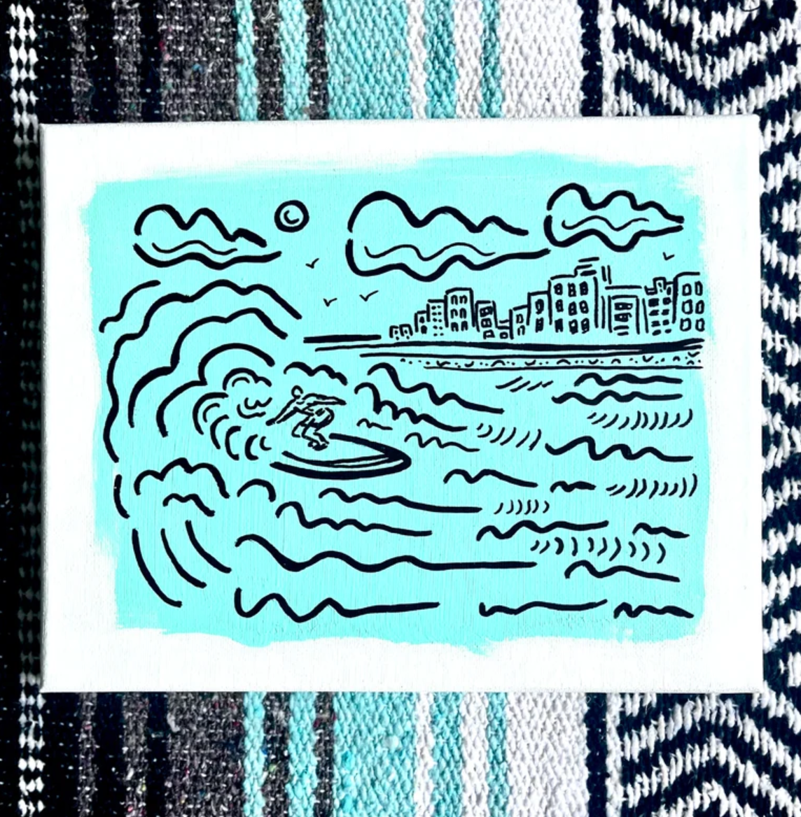 "Surf Rockaway" Small Painting