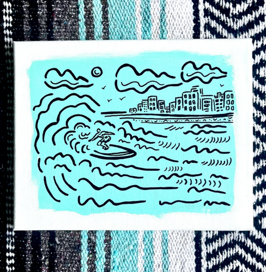 "Surf Rockaway" Small Painting