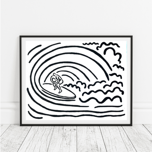 Wavy Surf Print